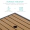 Best Choice Products Wicker Rattan Patio Side Table Outdoor Furniture for Garden, Pool, Deck w/ Umbrella Hole